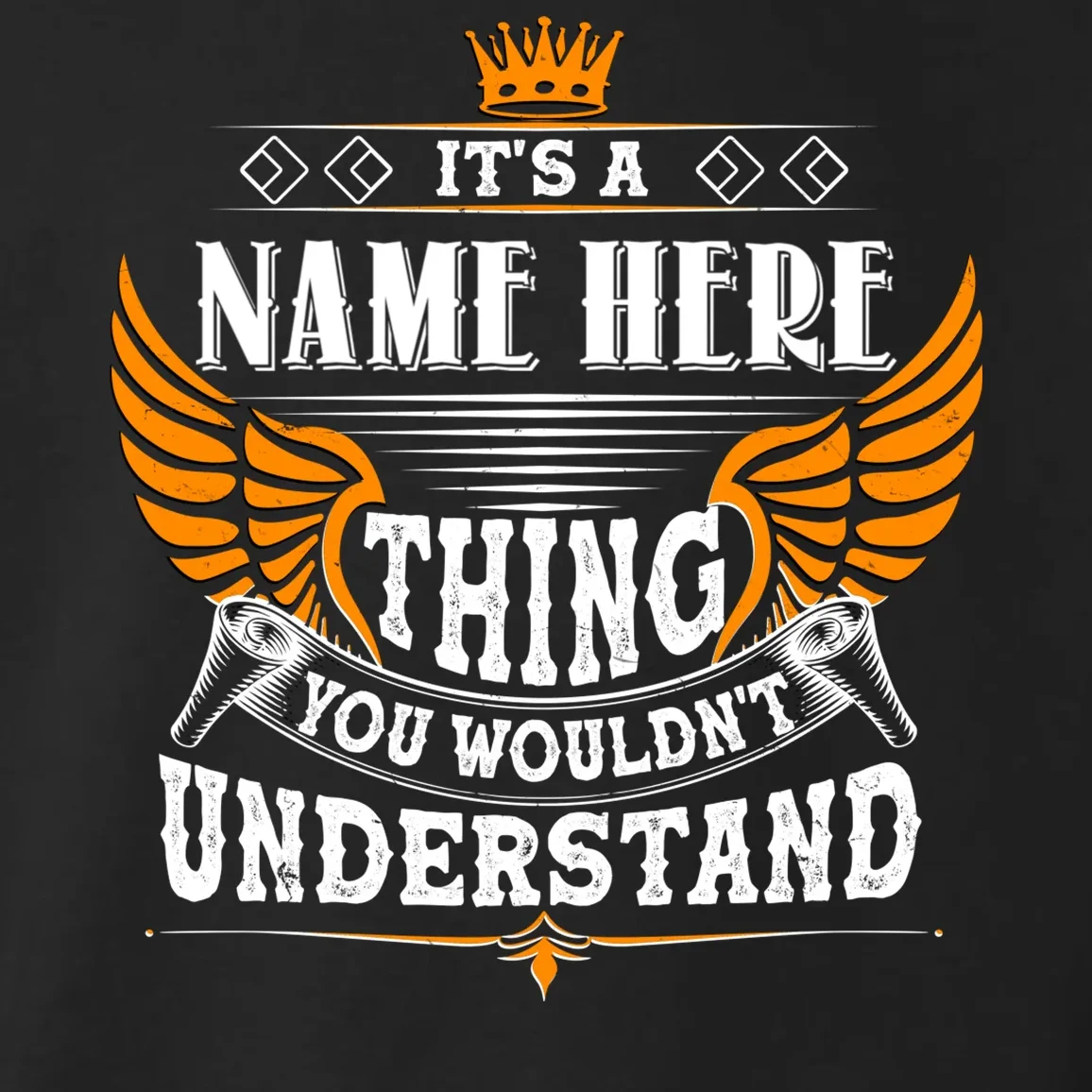 Custom It's A Name Thing You Wouldn't Understand Personalized Text Toddler Hoodie - Front - Close-up