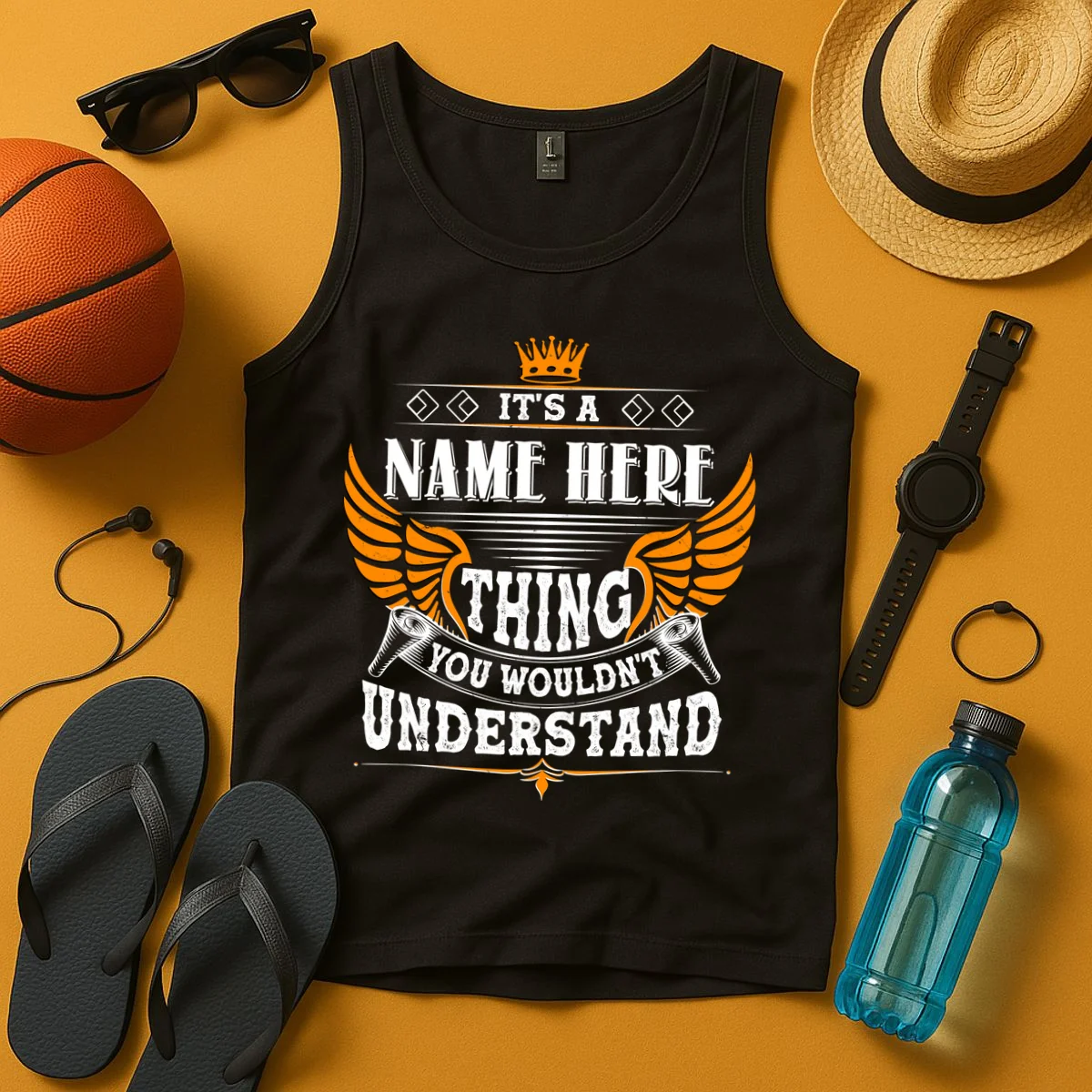 Custom It's A Name Thing You Wouldn't Understand Personalized Text Tank Top - Front 3