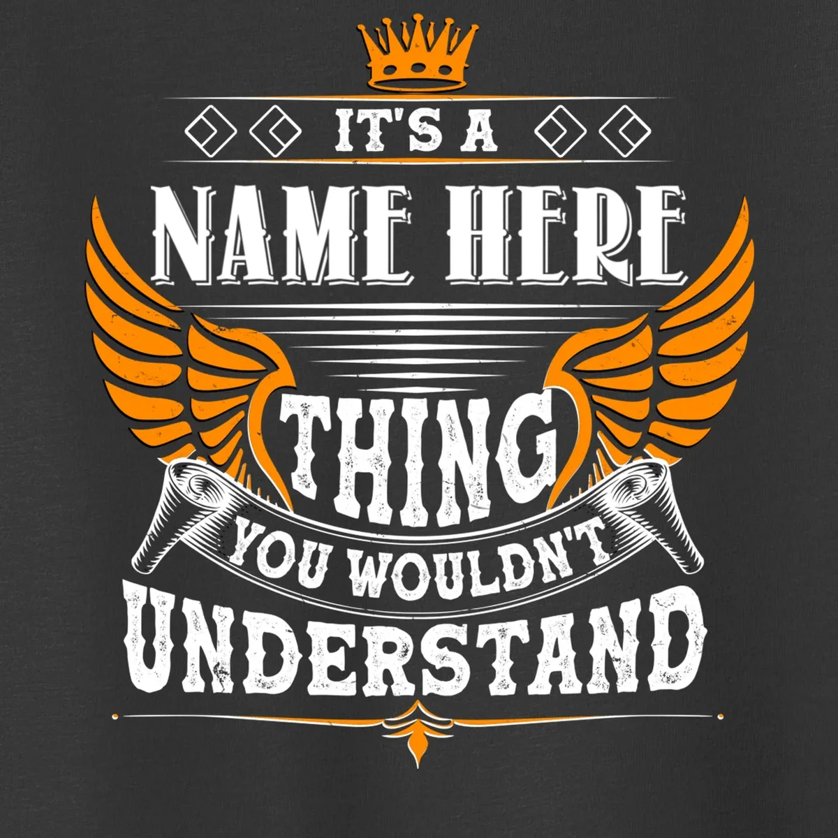 Custom It's A Name Thing You Wouldn't Understand Personalized Text Toddler T-Shirt - Front - Close-up