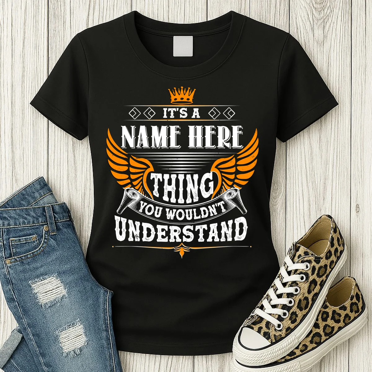 Custom It's A Name Thing You Wouldn't Understand Personalized Text Women's T-Shirt - Front 2
