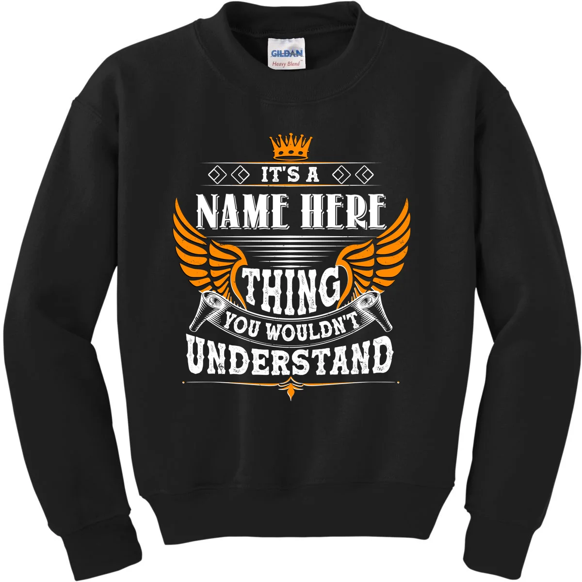 Custom It's A Name Thing You Wouldn't Understand Personalized Text Kids Sweatshirt - Front