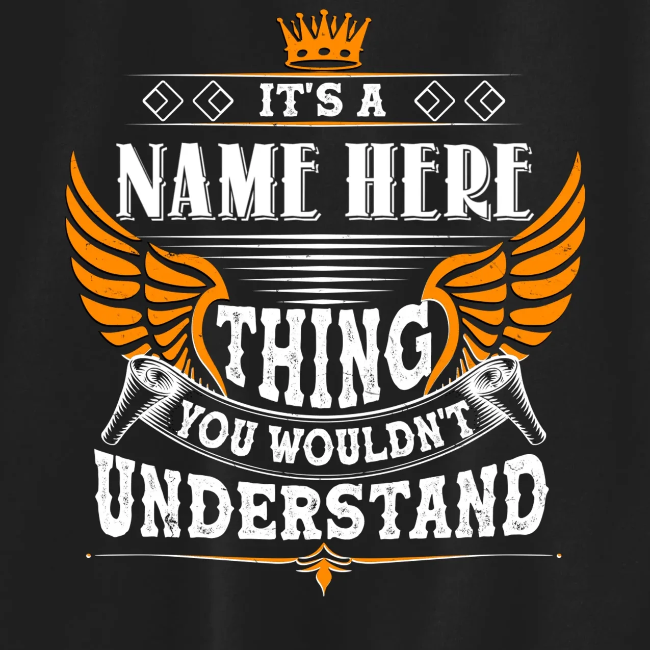 Custom It's A Name Thing You Wouldn't Understand Personalized Text Kids Sweatshirt - Front - Close-up