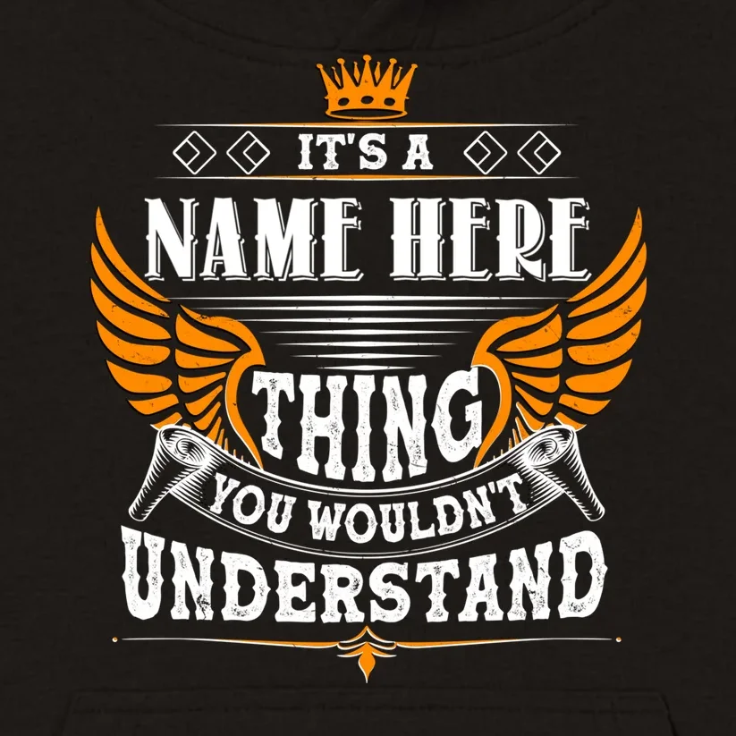 Custom It's A Name Thing You Wouldn't Understand Personalized Text Kids Hoodie - Front - Close-up