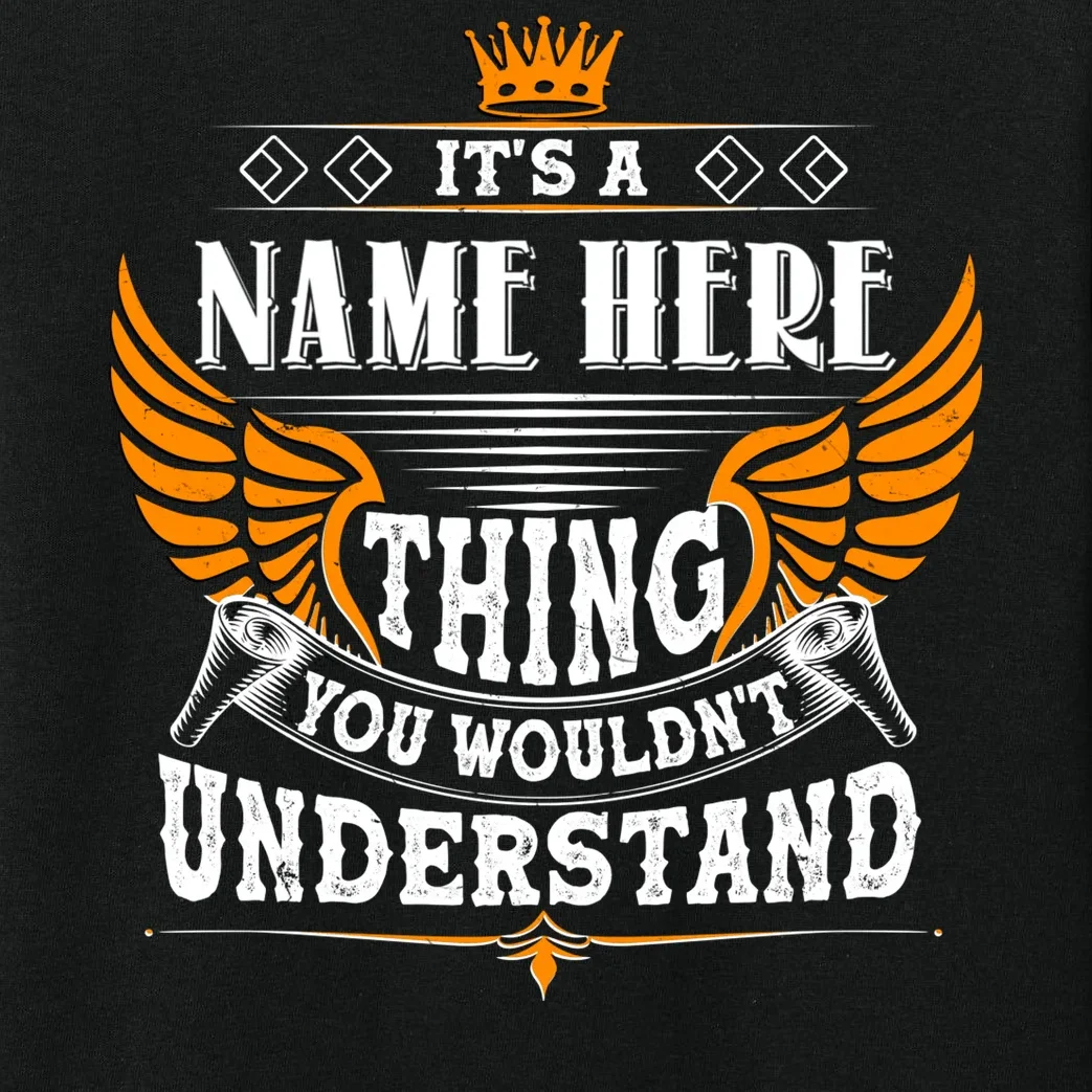 Custom It's A Name Thing You Wouldn't Understand Personalized Text Kids Long Sleeve Pajamas - Front - Close-up