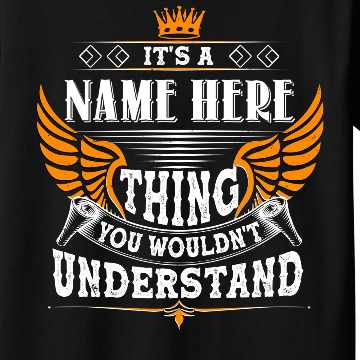 Custom It's A Name Thing You Wouldn't Understand Personalized Text Kids T-Shirt - Front - Close-up