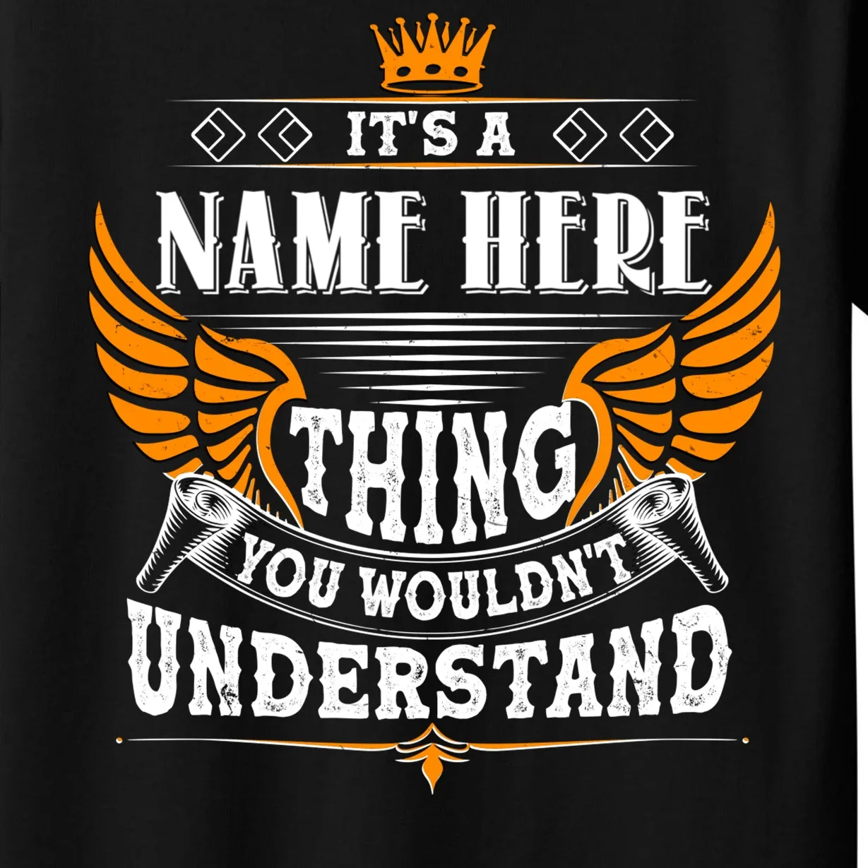 Custom It's A Name Thing You Wouldn't Understand Personalized Text Kids T-Shirt - Front - Close-up