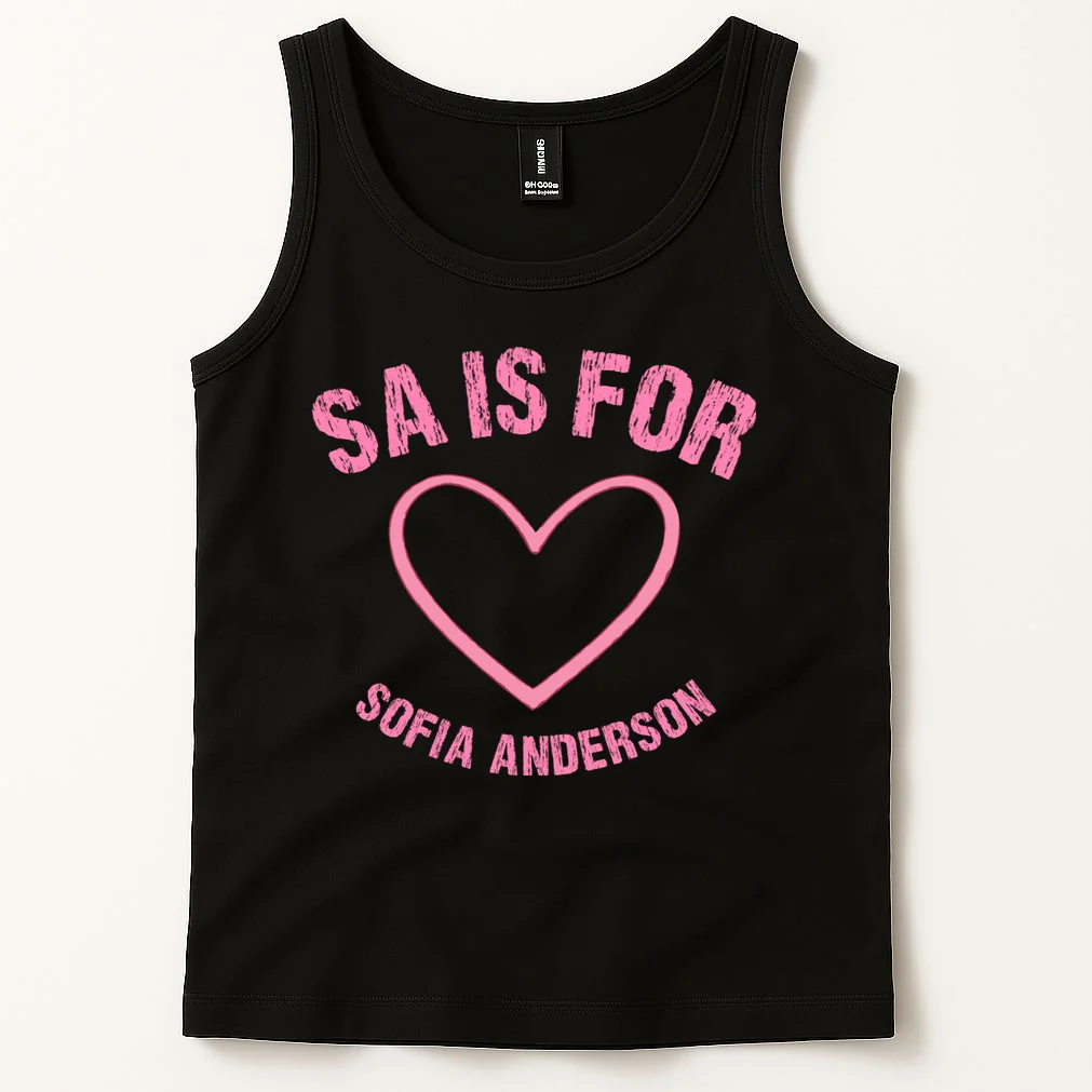 Custom Initial Name Kids T Shirt, Personalized Pink Heart Toddler T-Shirt for Girls Tank Top - Front 1