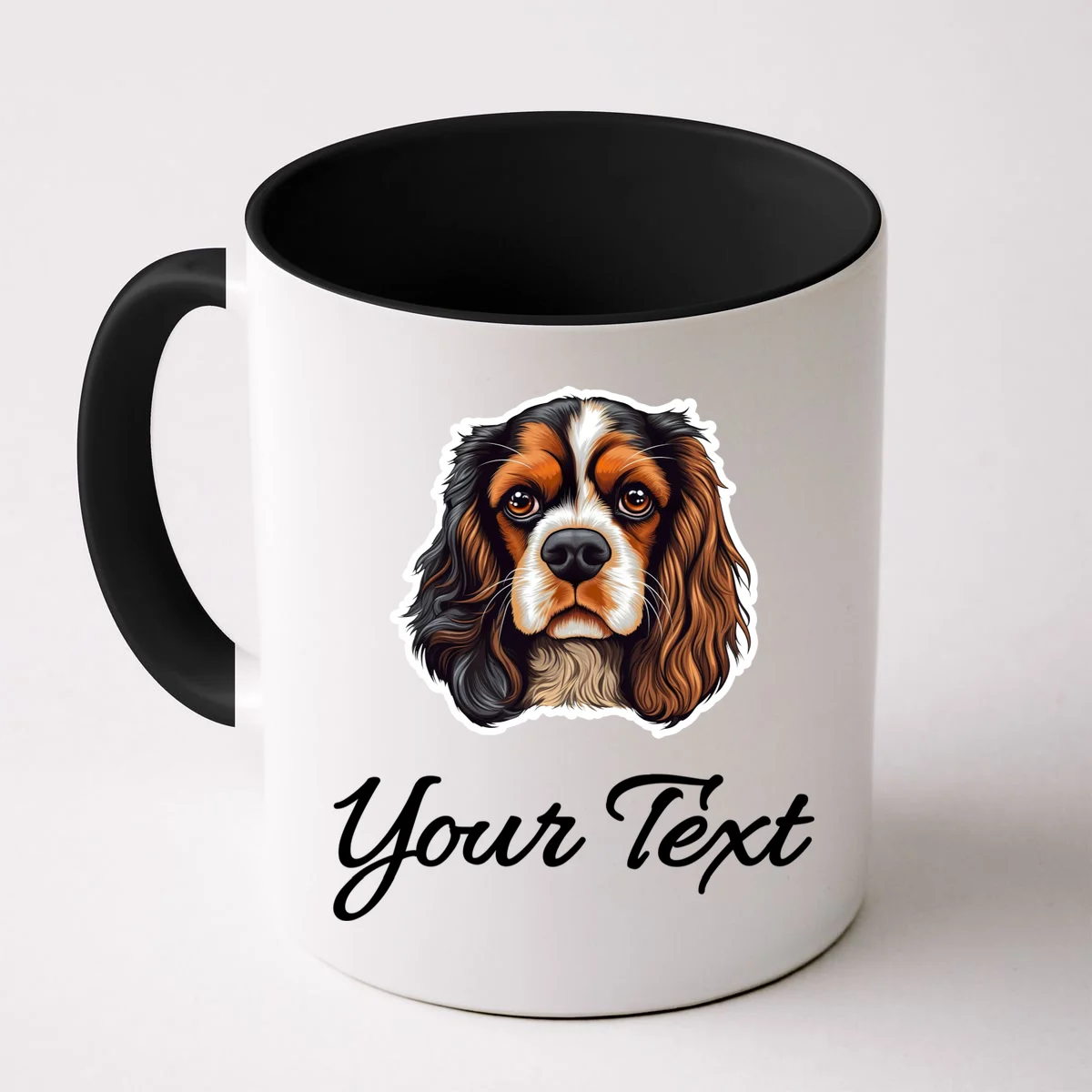 Cavalier King Charles Spaniel Custom Text Personalized Coffee Mug - Front