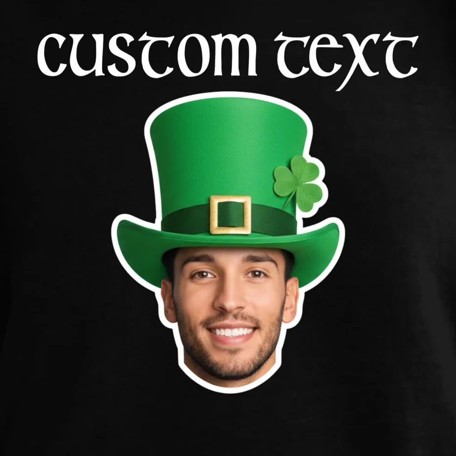 Custom Leprechaun Face Personalized St Patricks Day Comfort Colors Unisex T-Shirt - Front - Close-up
