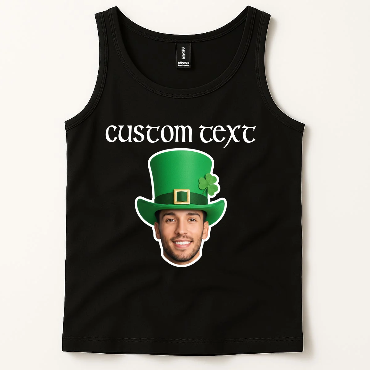 Custom Leprechaun Face Personalized St Patricks Day Tank Top - Front 1