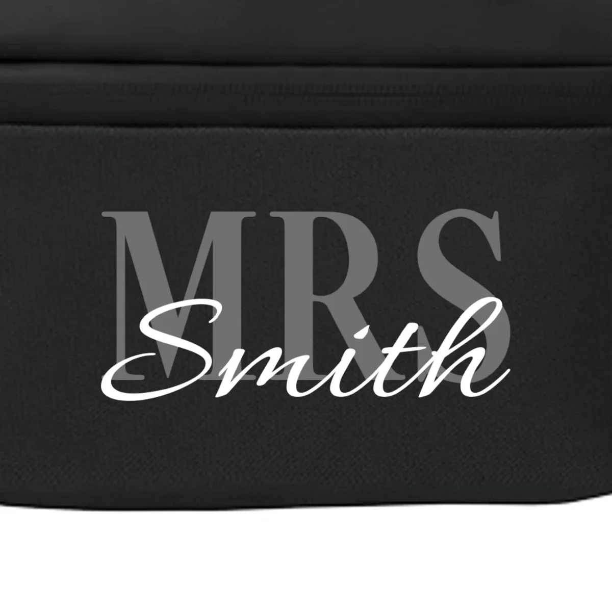 Custom Mrs Last Name Wedding Gift Crossbody - Front - Close-up
