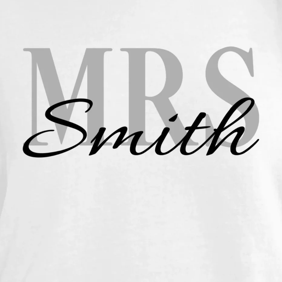 Custom Mrs Last Name Wedding Gift Comfort Colors Unisex T-Shirt - Front - Close-up
