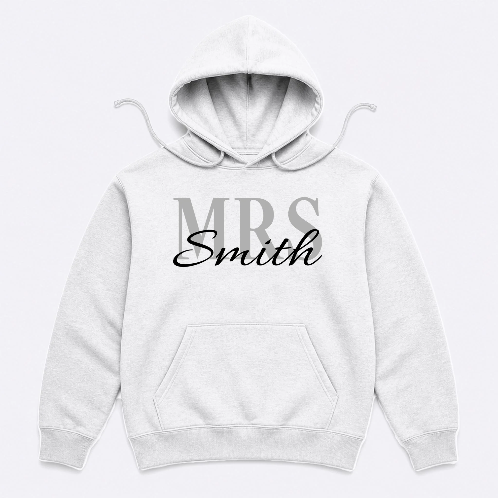 Custom Mrs Last Name Wedding Gift Men's Hoodie - Front