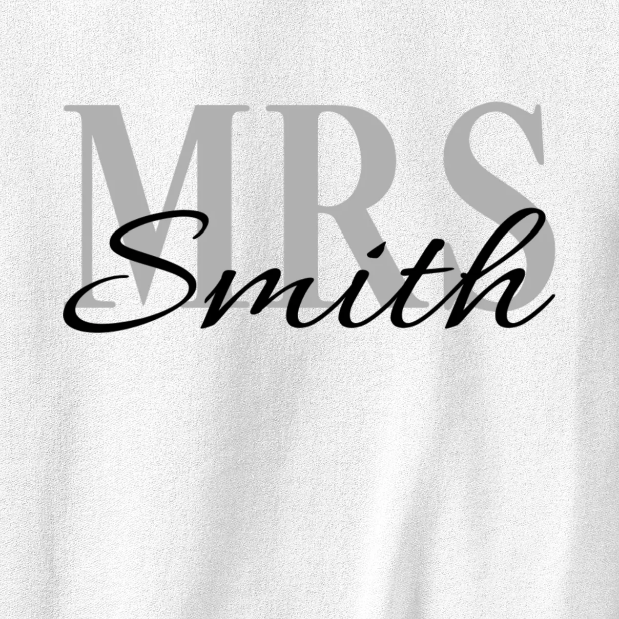 Custom Mrs Last Name Wedding Gift Men's Sweatshirt - Front - Close-up