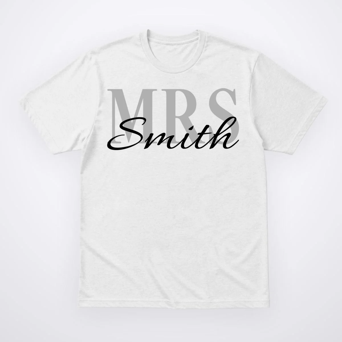 Custom Mrs Last Name Wedding Gift Men's T-Shirt - Front