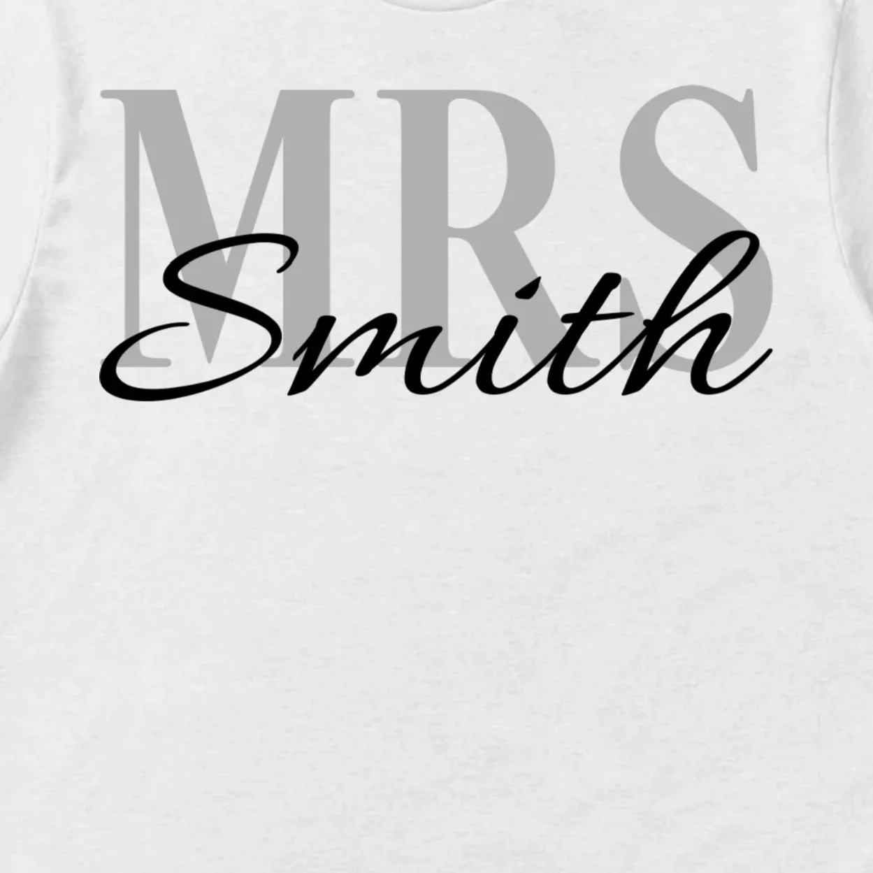 Custom Mrs Last Name Wedding Gift Men's T-Shirt - Front - Close-up