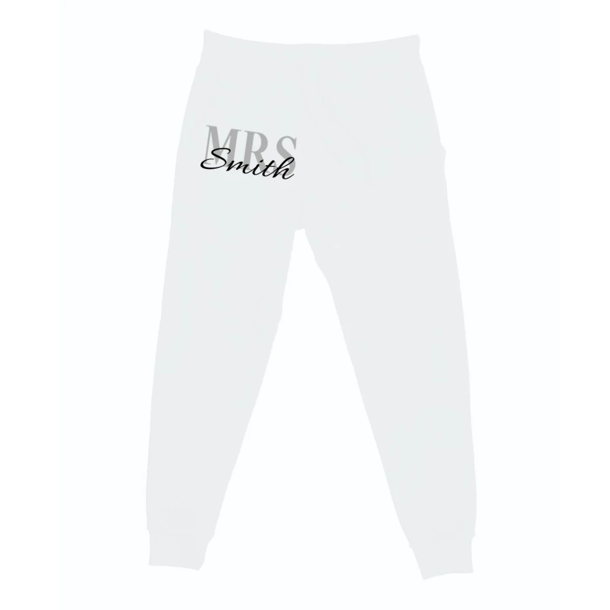 Custom Mrs Last Name Wedding Gift Men's Sweatpants - Front