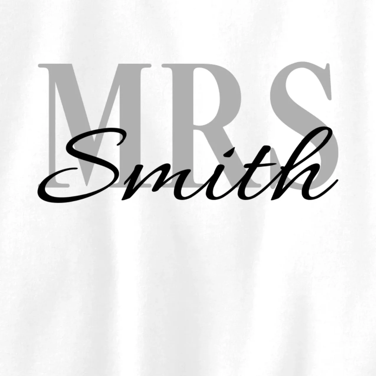 Custom Mrs Last Name Wedding Gift Kids Sweatshirt - Front - Close-up