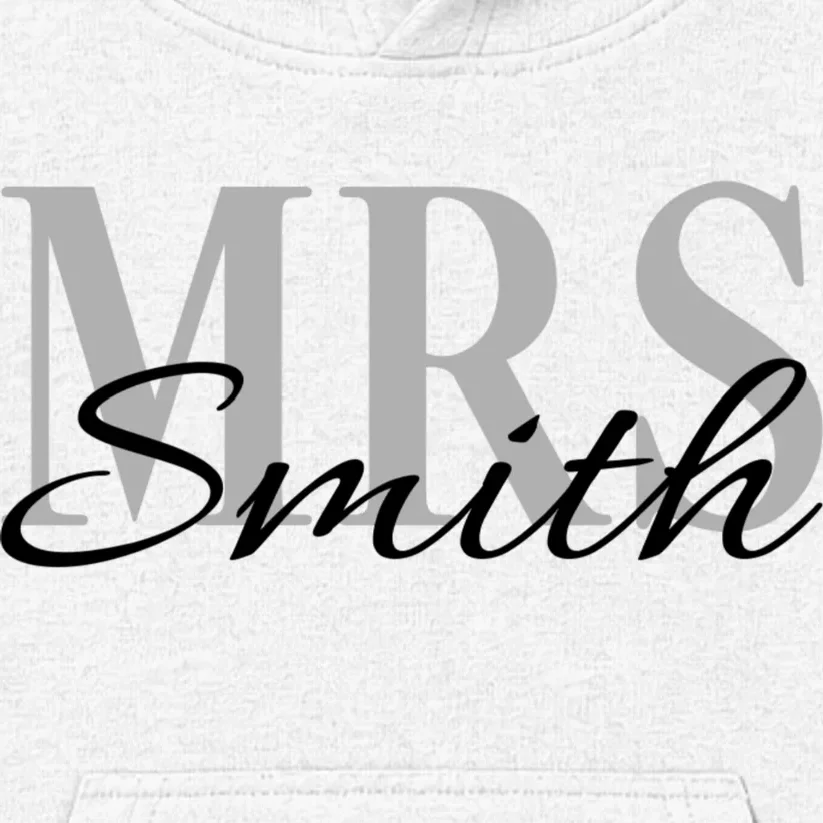 Custom Mrs Last Name Wedding Gift Kids Hoodie - Front - Close-up