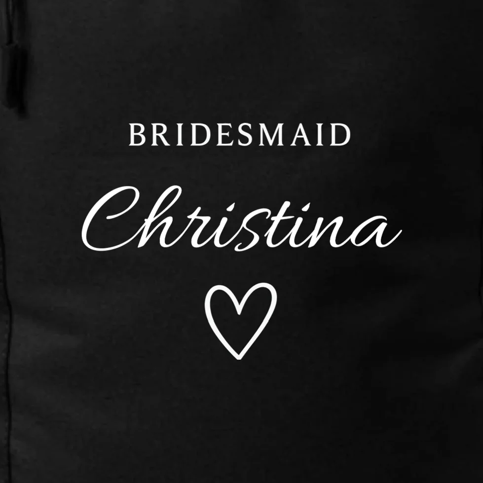 Custom Name Bridesmaids Gift Backpack - Front - Close-up