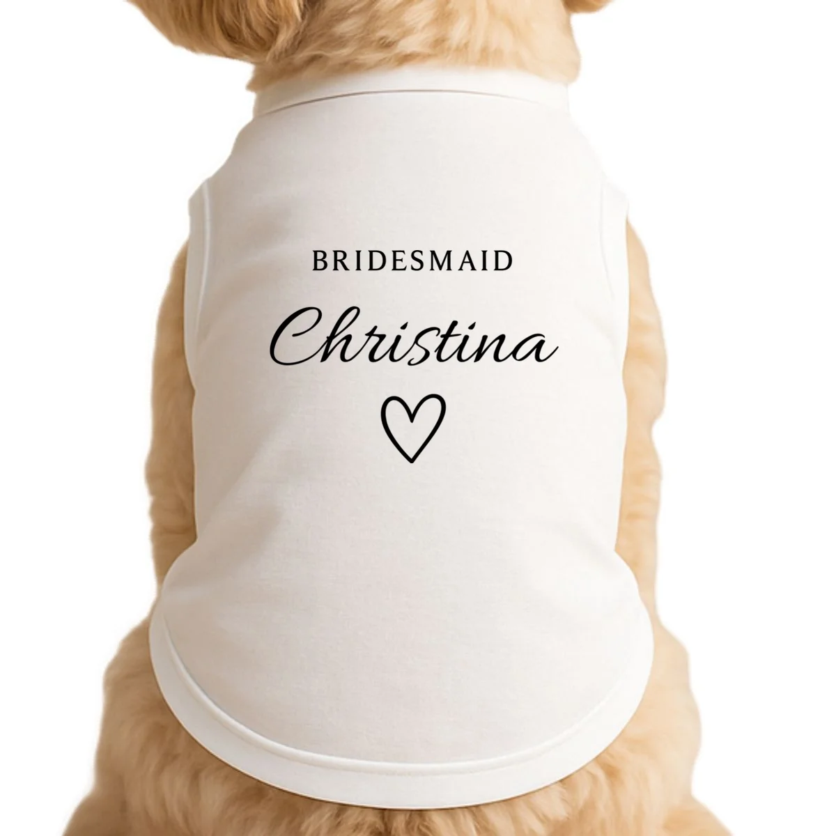 Custom Name Bridesmaids Gift Doggie Tank - Front