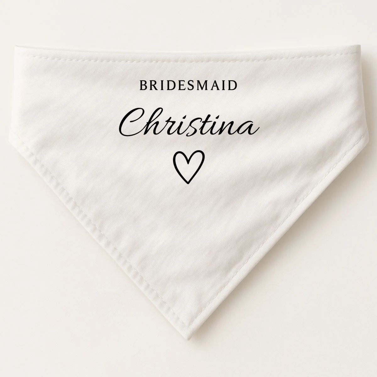 Custom Name Bridesmaids Gift Dog Bandana - Front