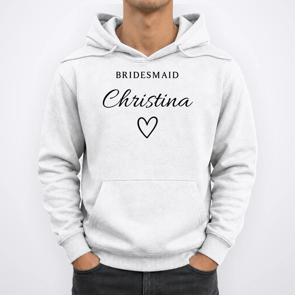 Custom Name Bridesmaids Gift Hoodie - Front 1