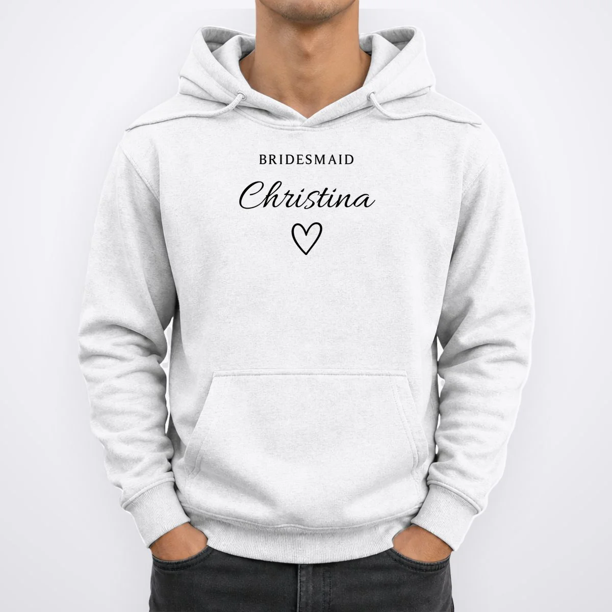 Custom Name Bridesmaids Gift Hoodie - Front 1