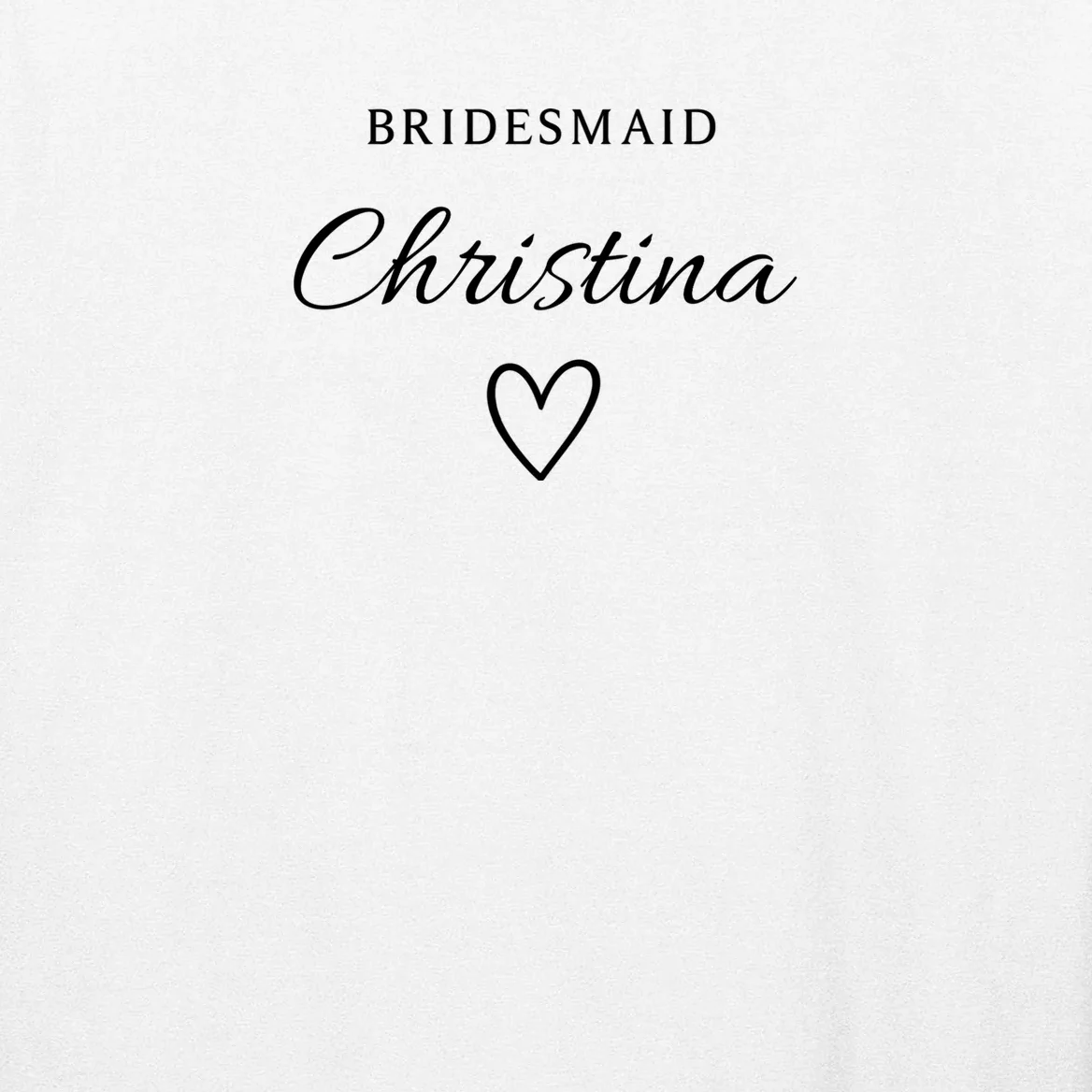 Custom Name Bridesmaids Gift Long Sleeve Shirt - Front - Close-up