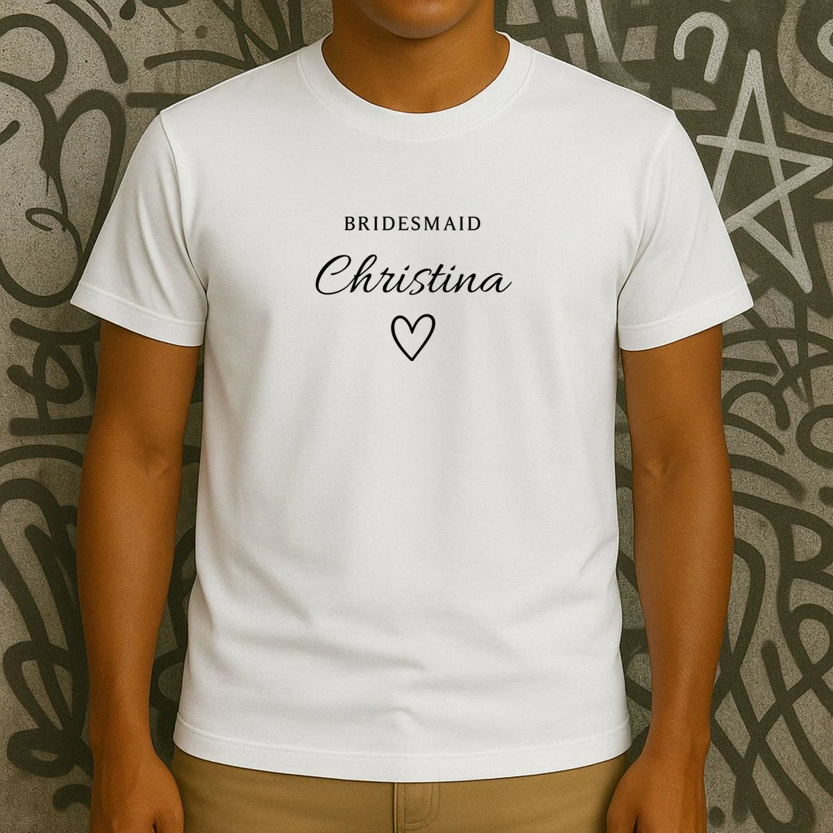 Custom Name Bridesmaids Gift T-Shirt - Front 3