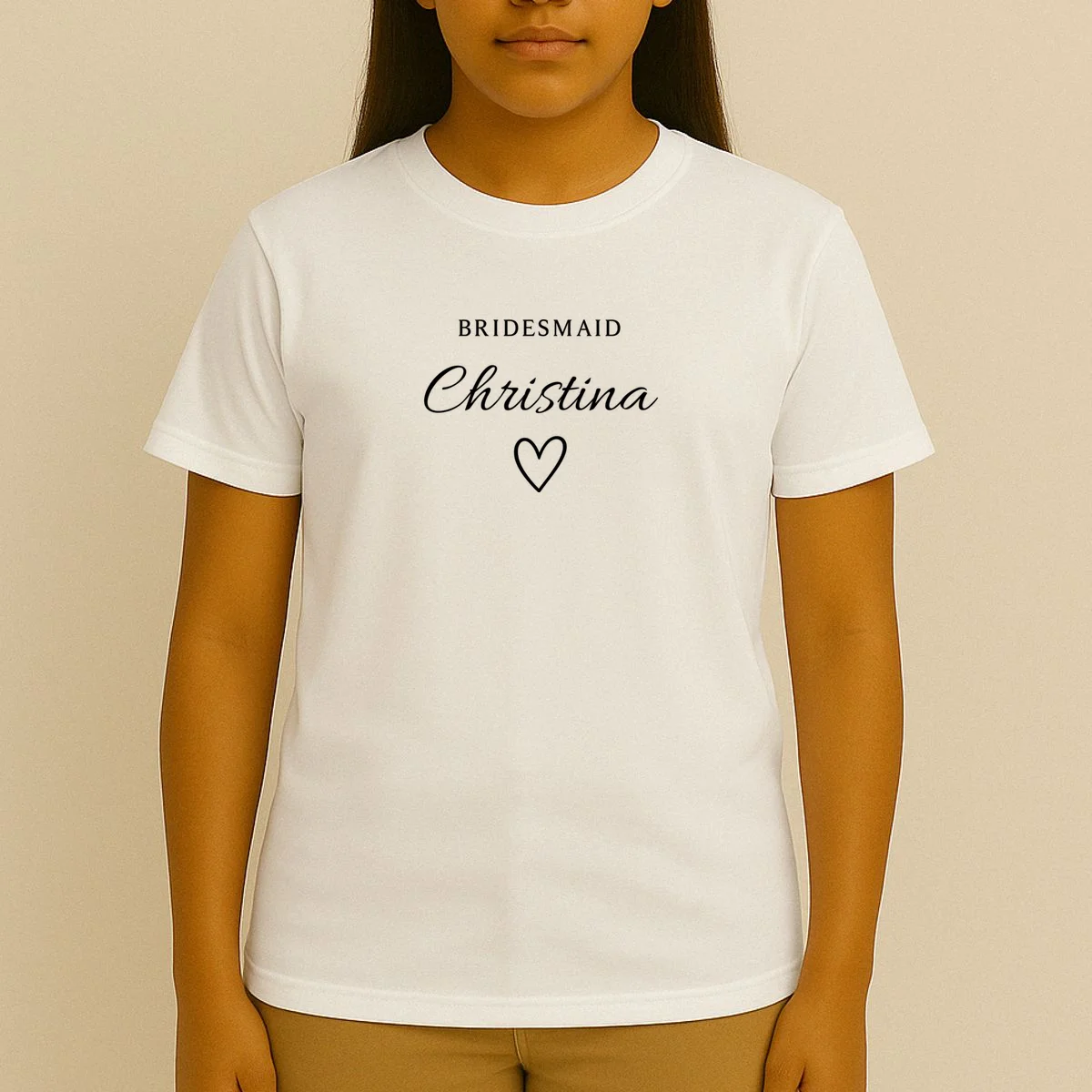 Custom Name Bridesmaids Gift T-Shirt - Front 4