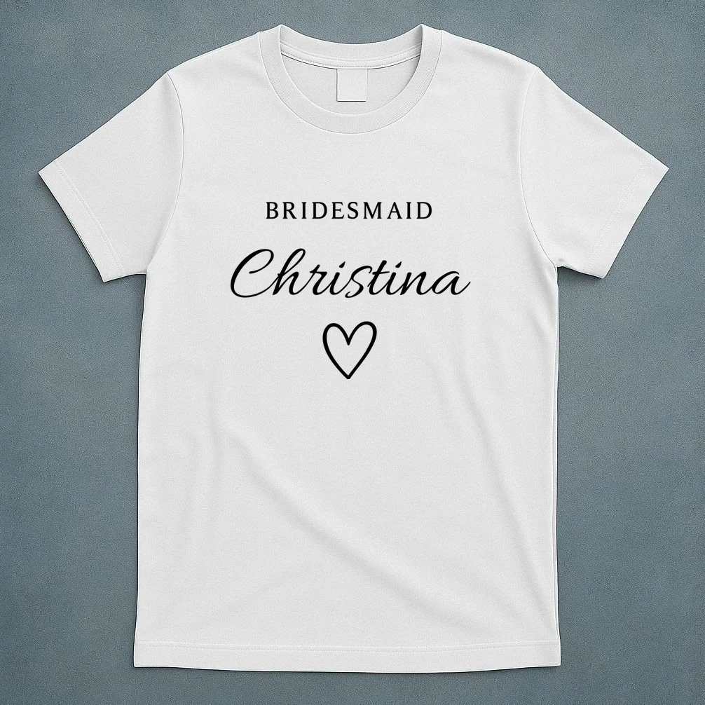 Custom Name Bridesmaids Gift T-Shirt - Front 5