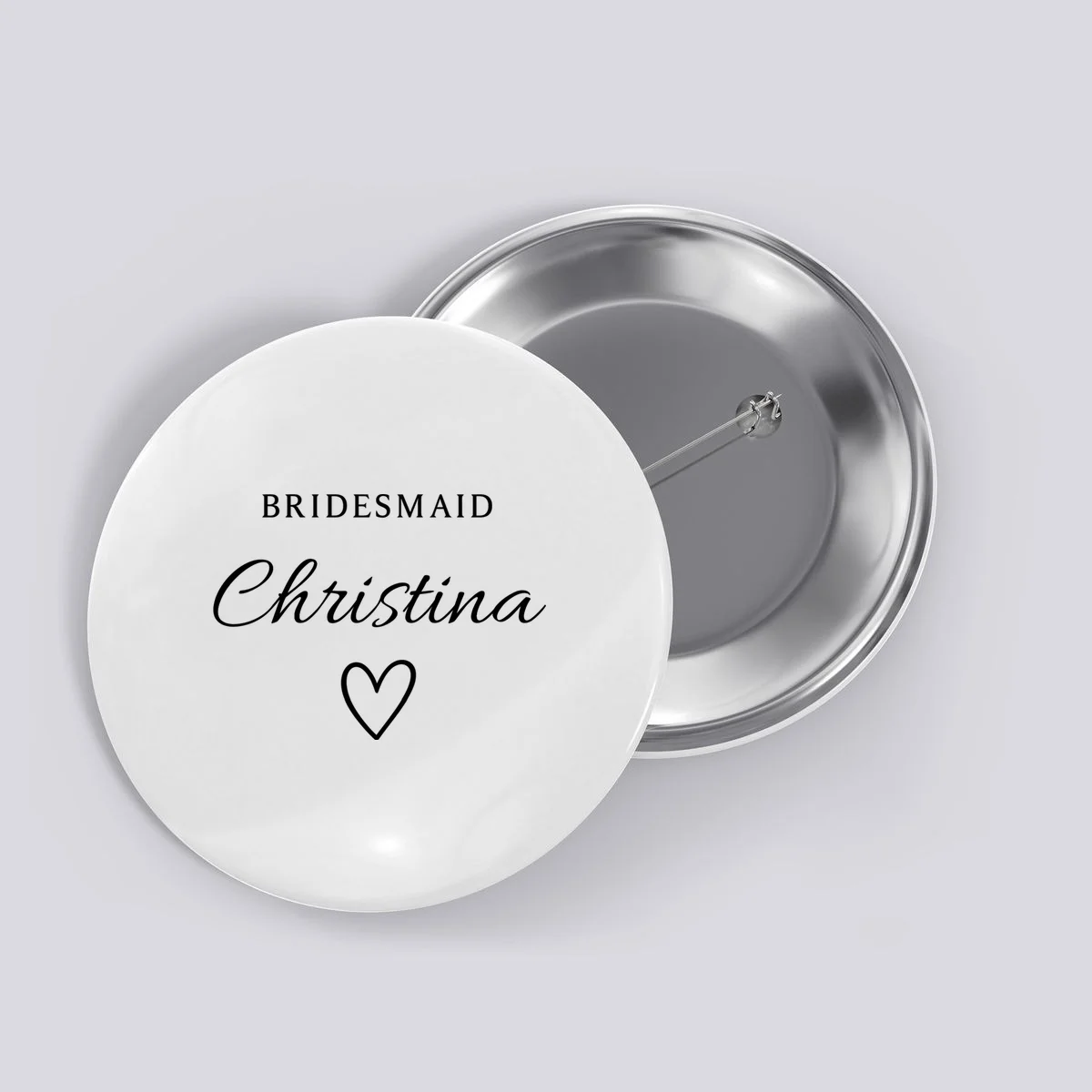 Custom Name Bridesmaids Gift Button - Front