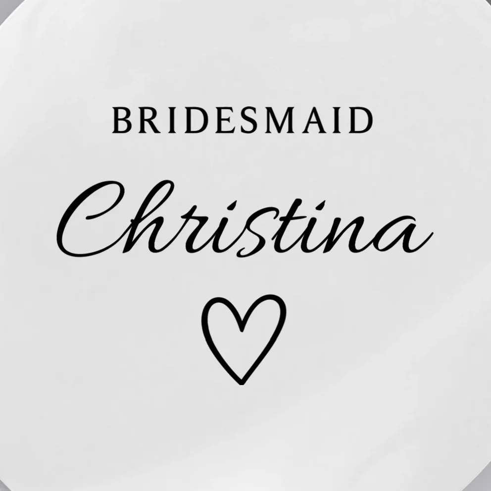 Custom Name Bridesmaids Gift Button - Front - Close-up