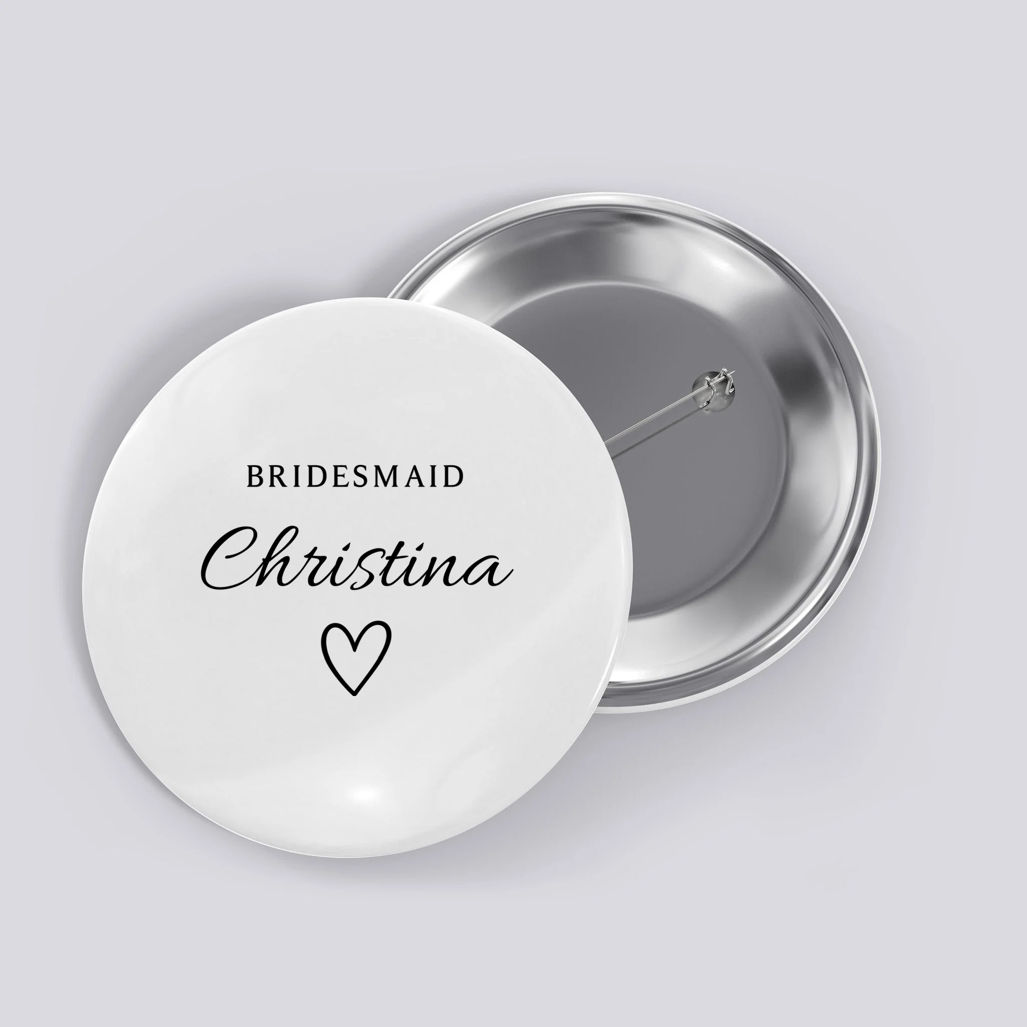 Custom Name Bridesmaids Gift Button - Front