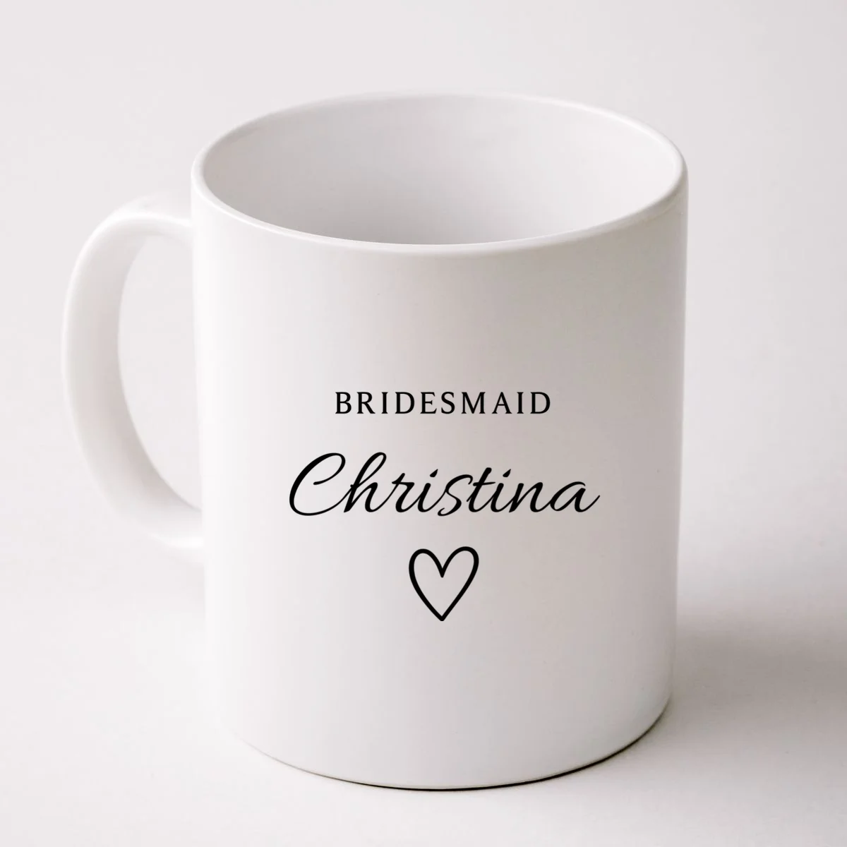 Custom Name Bridesmaids Gift Coffee Mug - Front
