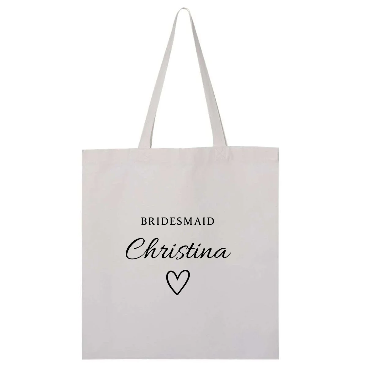 Custom Name Bridesmaids Gift Tote Bag - Front