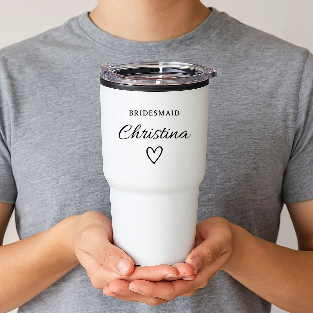 Custom Name Bridesmaids Gift 20oz Tumbler - Front 1