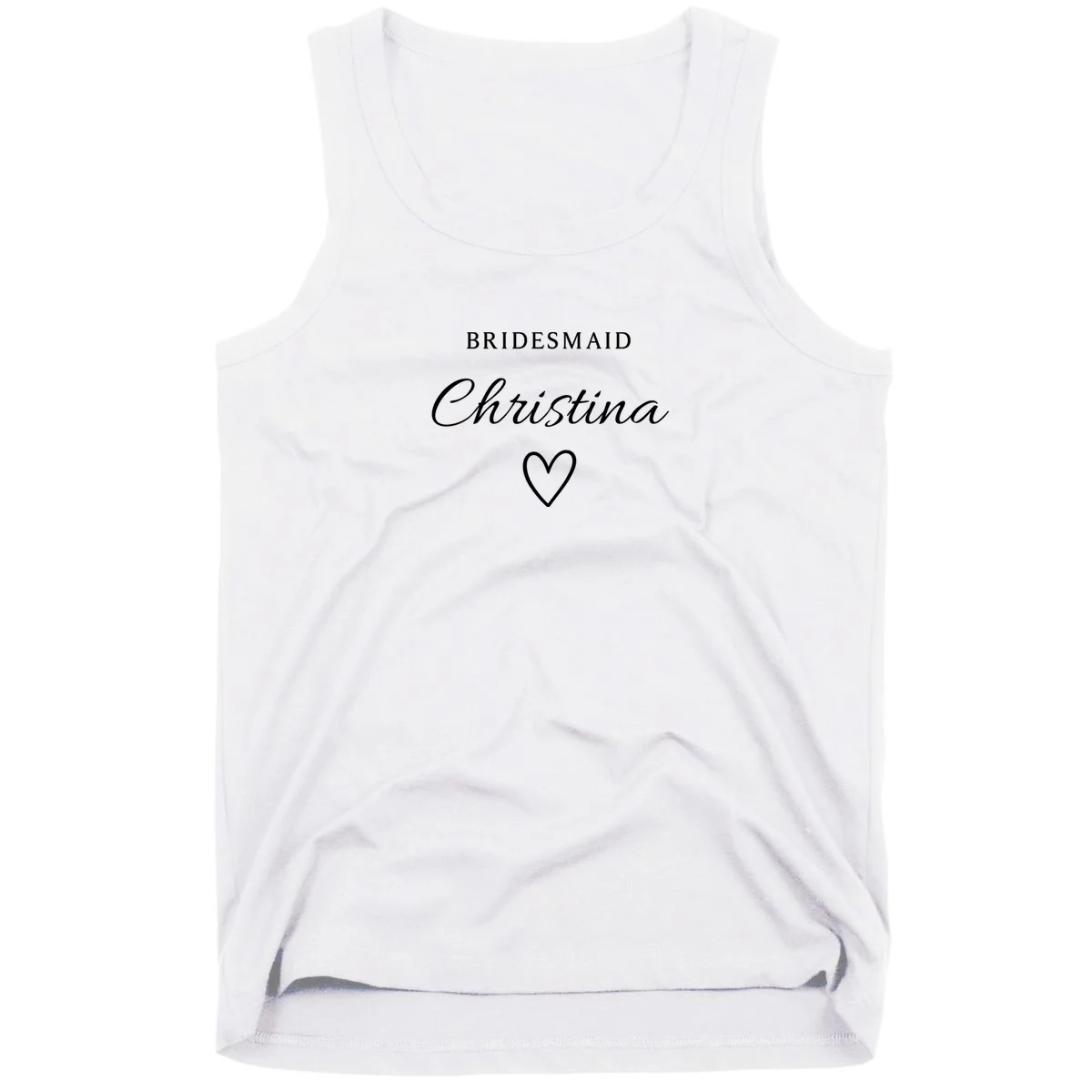 Custom Name Bridesmaids Gift Tank Top - Front