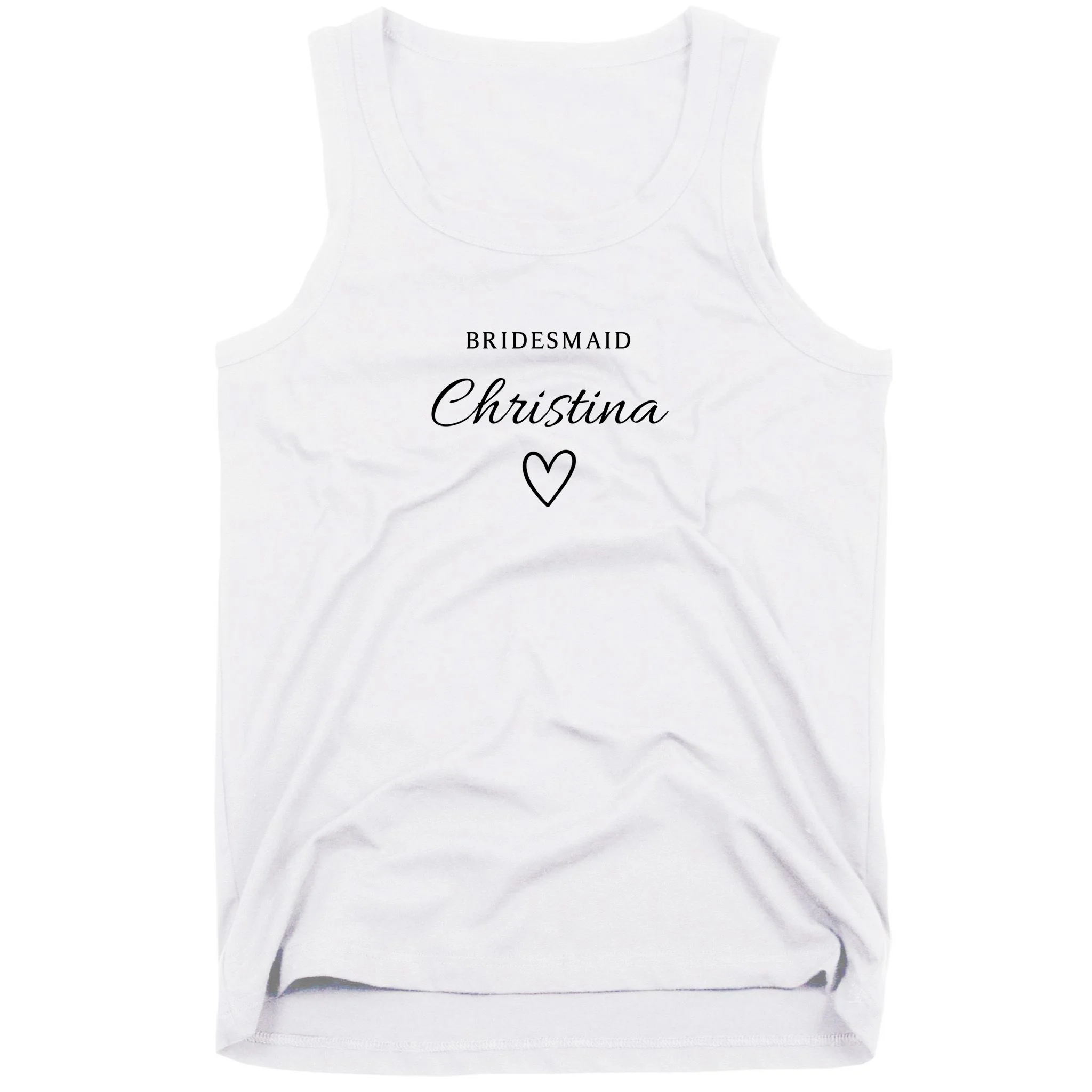 Custom Name Bridesmaids Gift Tank Top - Front