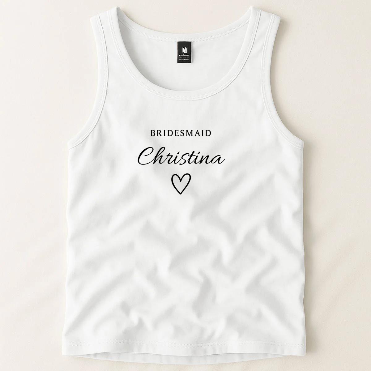 Custom Name Bridesmaids Gift Tank Top - Front 1