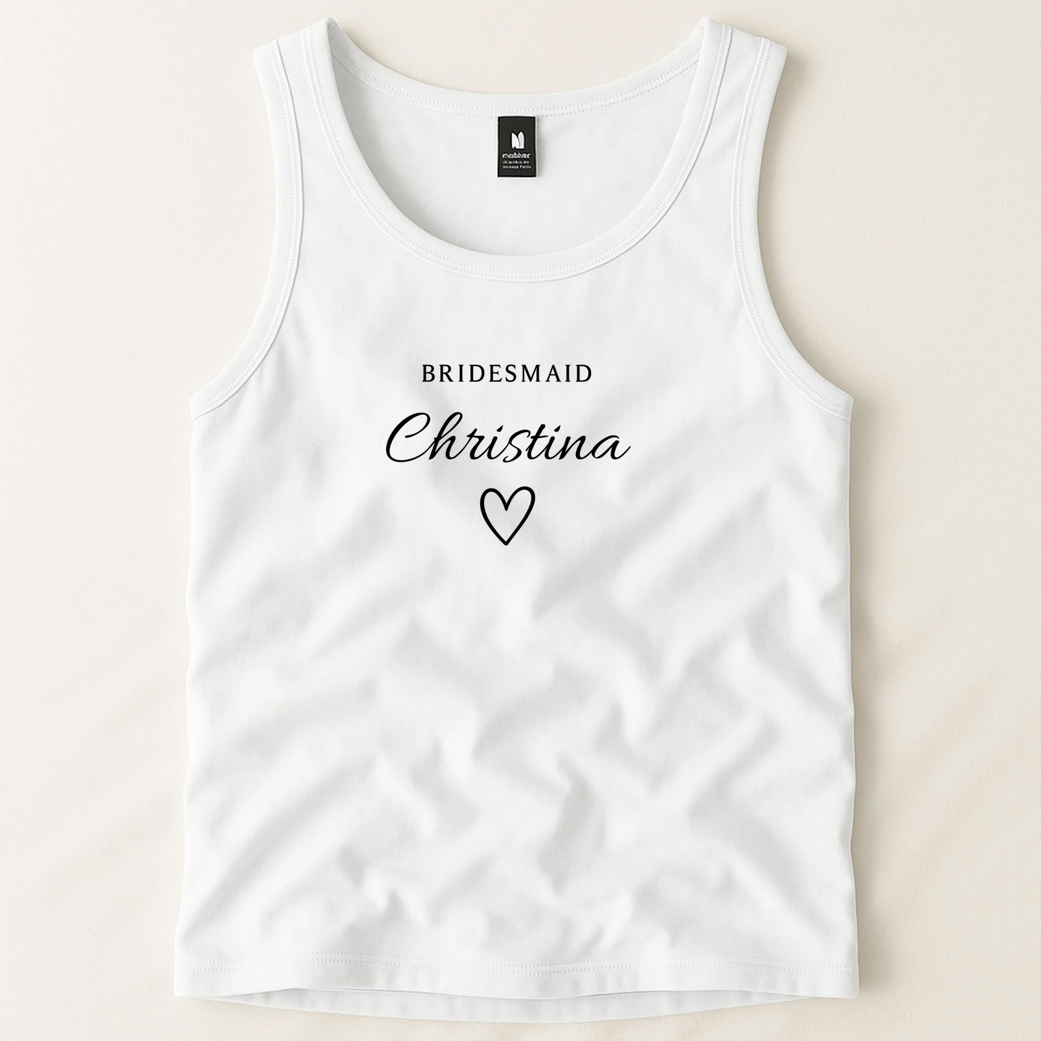 Custom Name Bridesmaids Gift Tank Top - Front 1