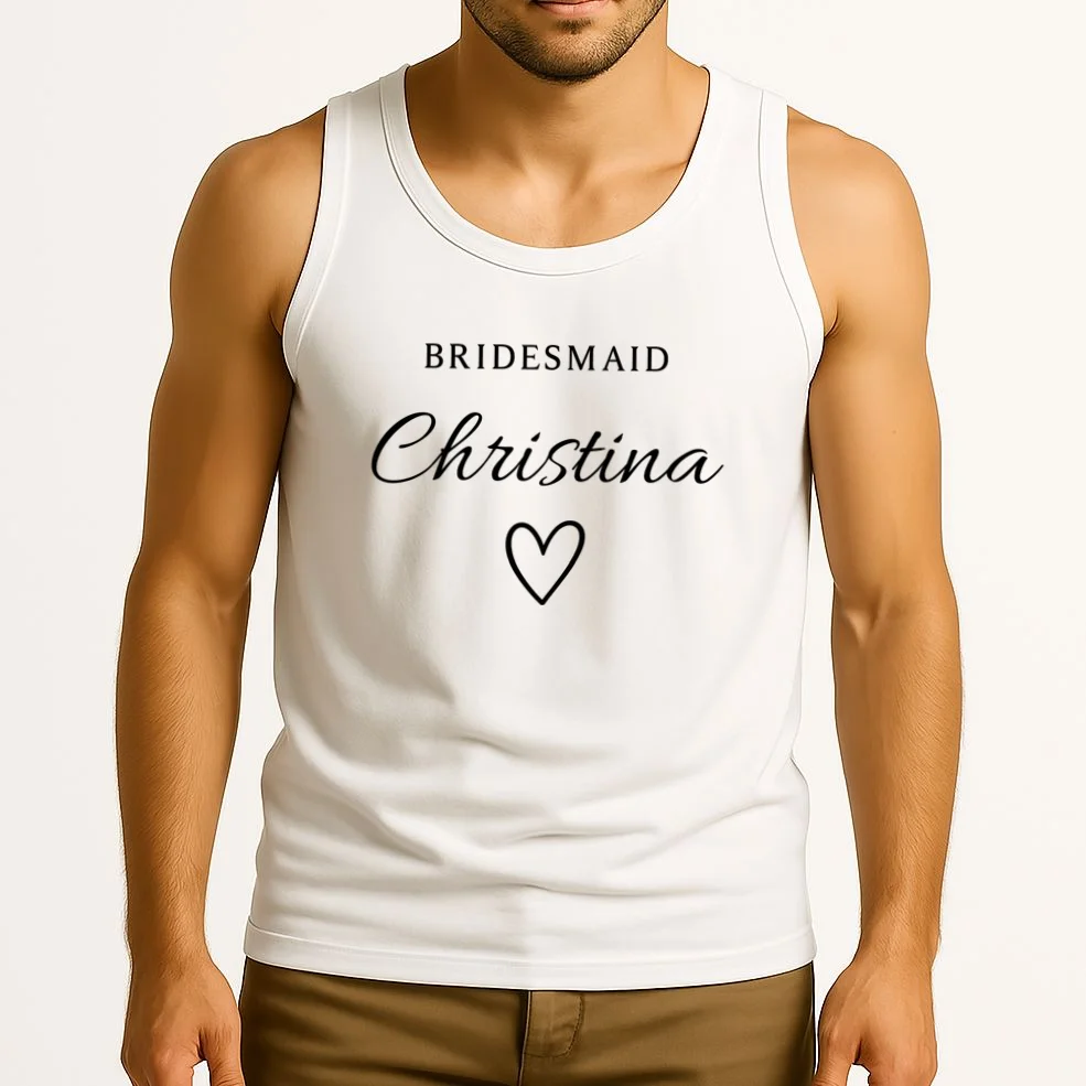 Custom Name Bridesmaids Gift Tank Top - Front 2