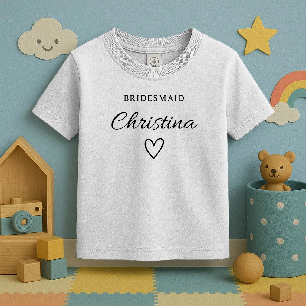 Custom Name Bridesmaids Gift Toddler T-Shirt - Front 2