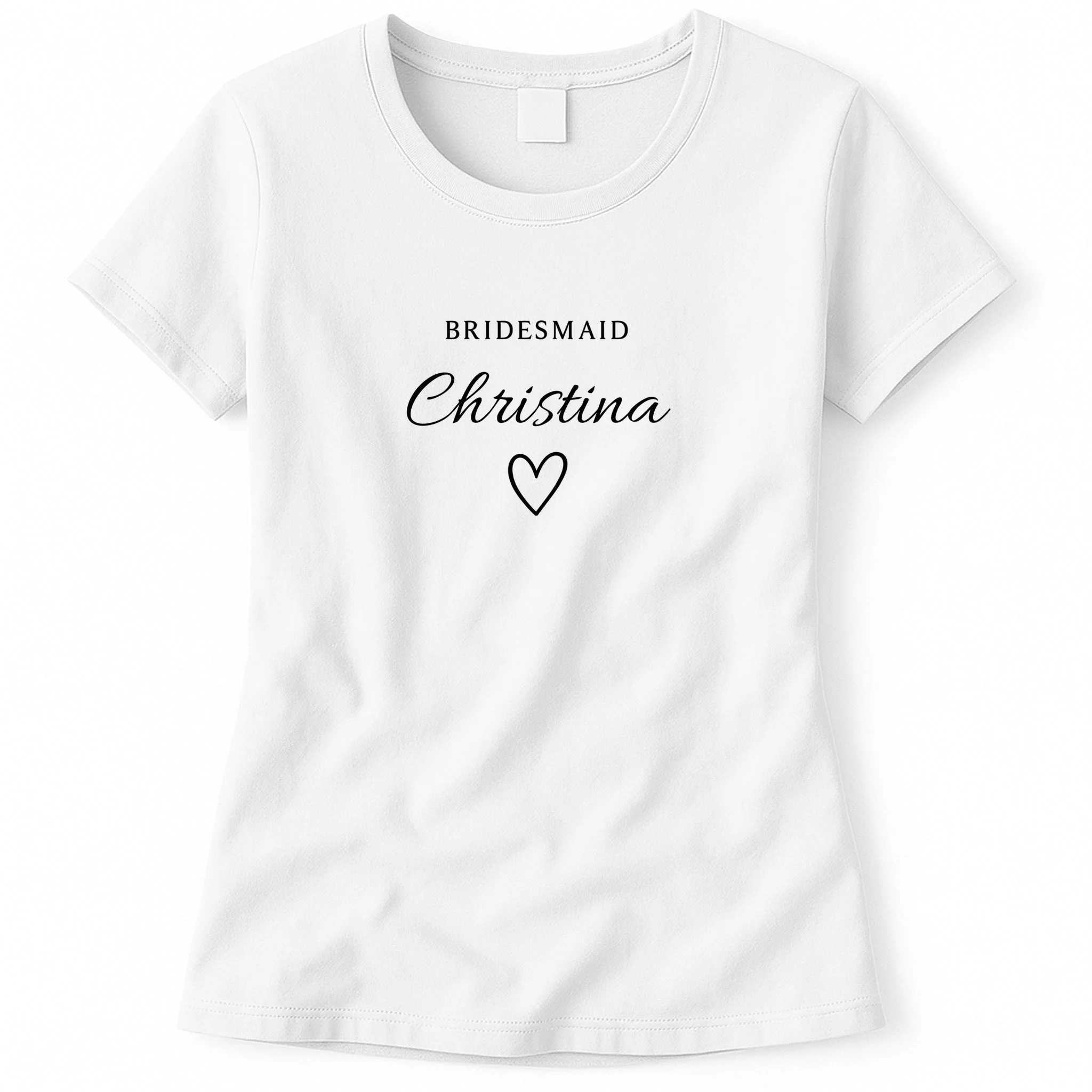 Custom Name Bridesmaids Gift Women's T-Shirt - Front
