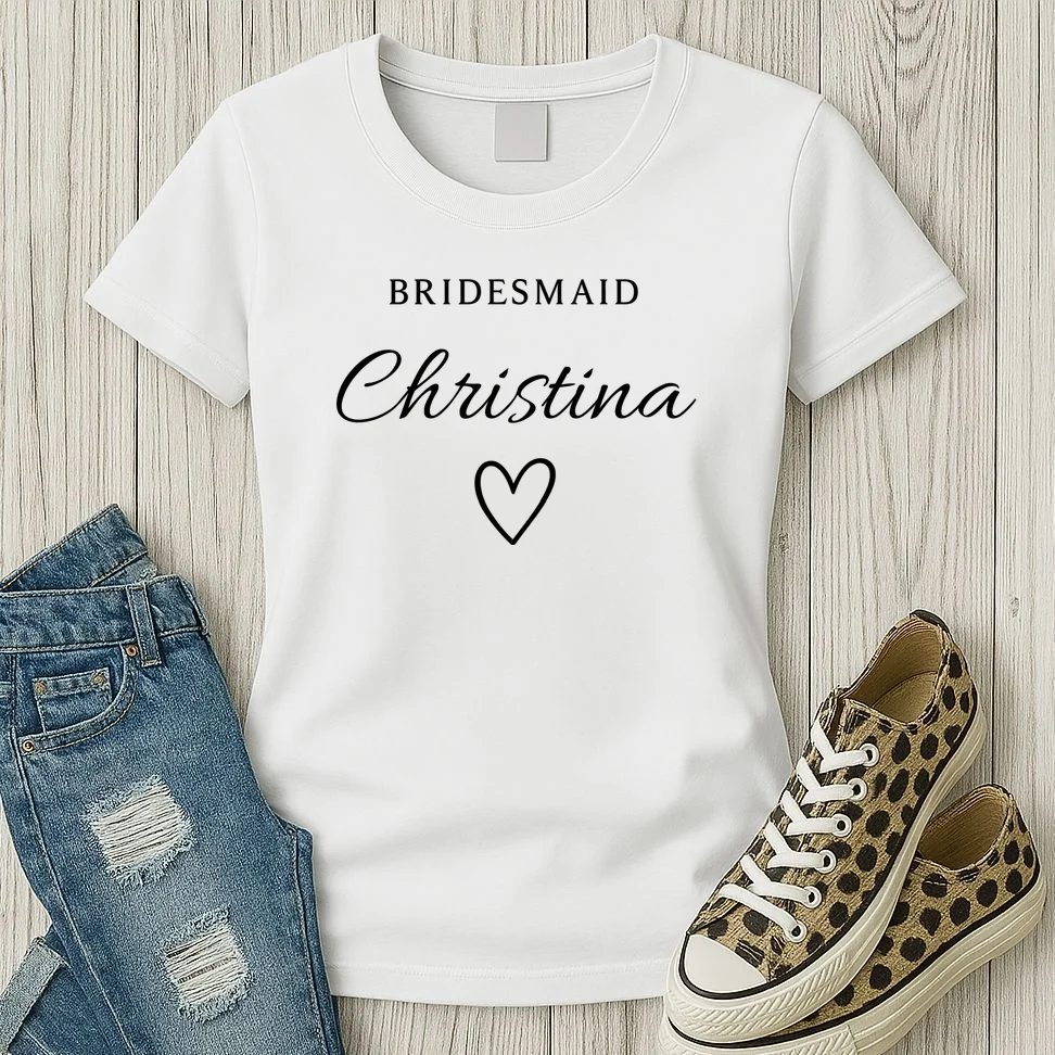 Custom Name Bridesmaids Gift Women's T-Shirt - Front 2