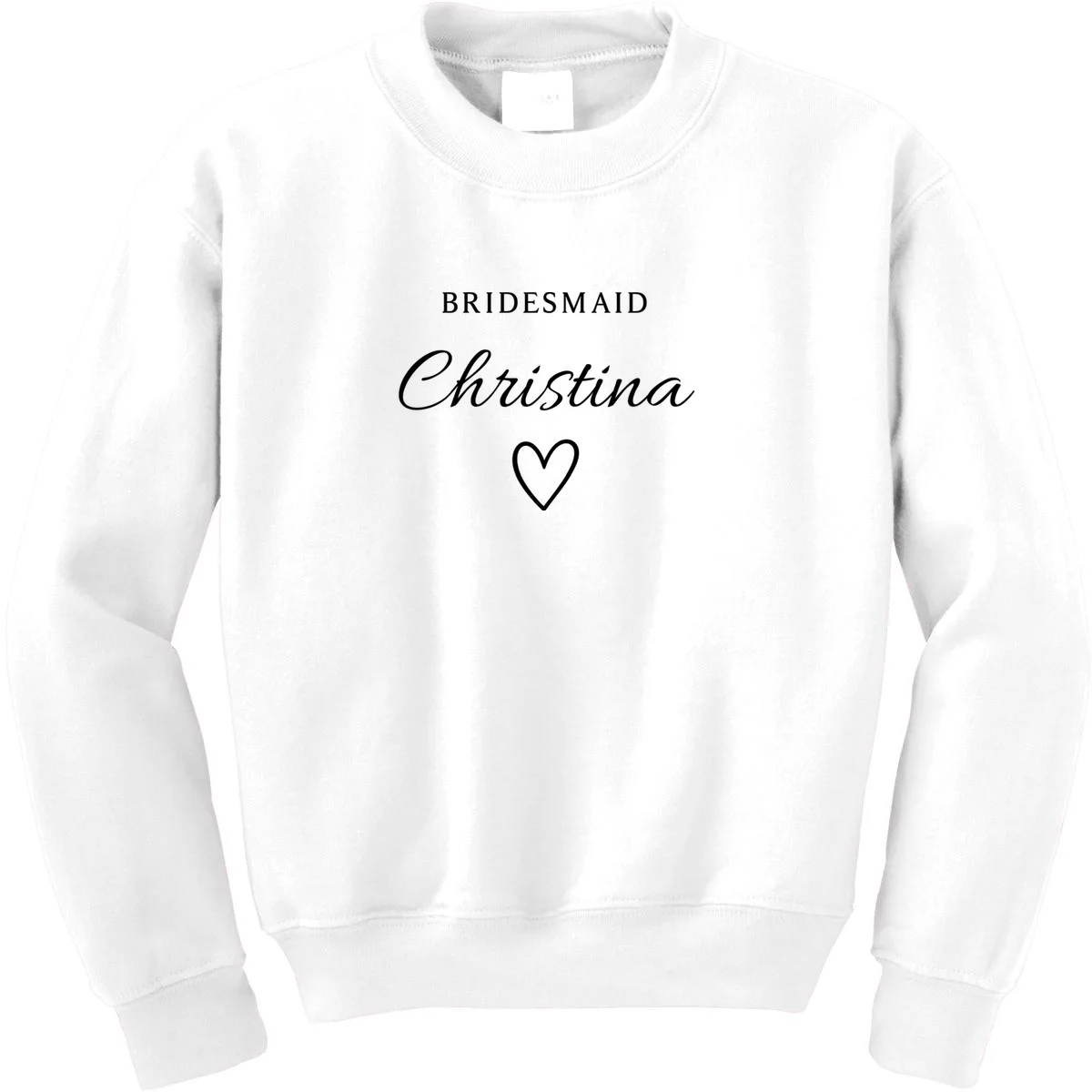 Custom Name Bridesmaids Gift Kids Sweatshirt - Front