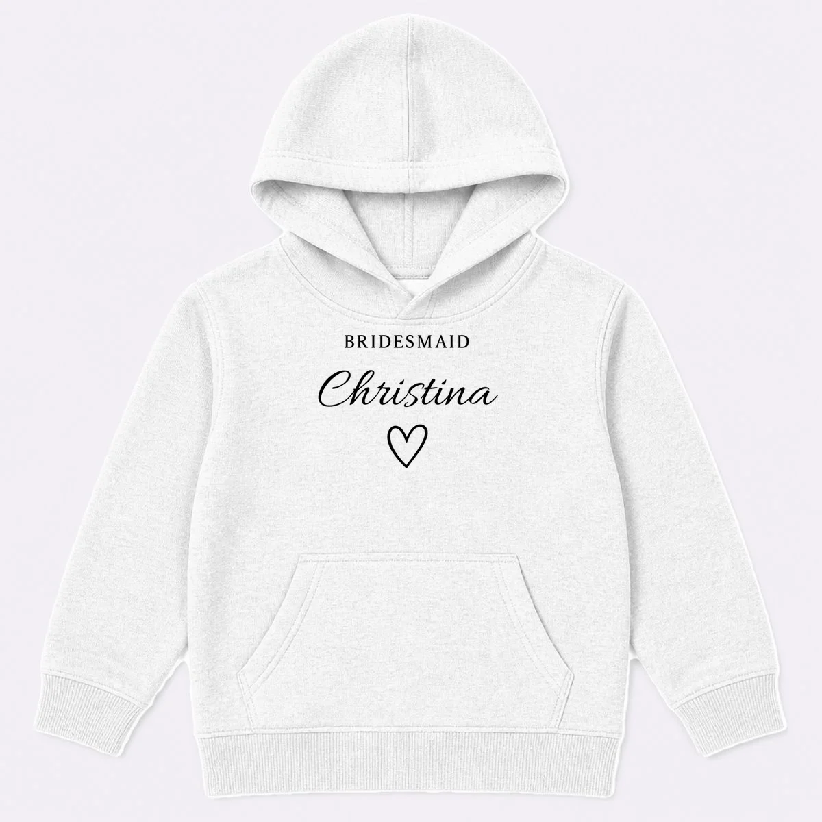 Custom Name Bridesmaids Gift Kids Hoodie - Front