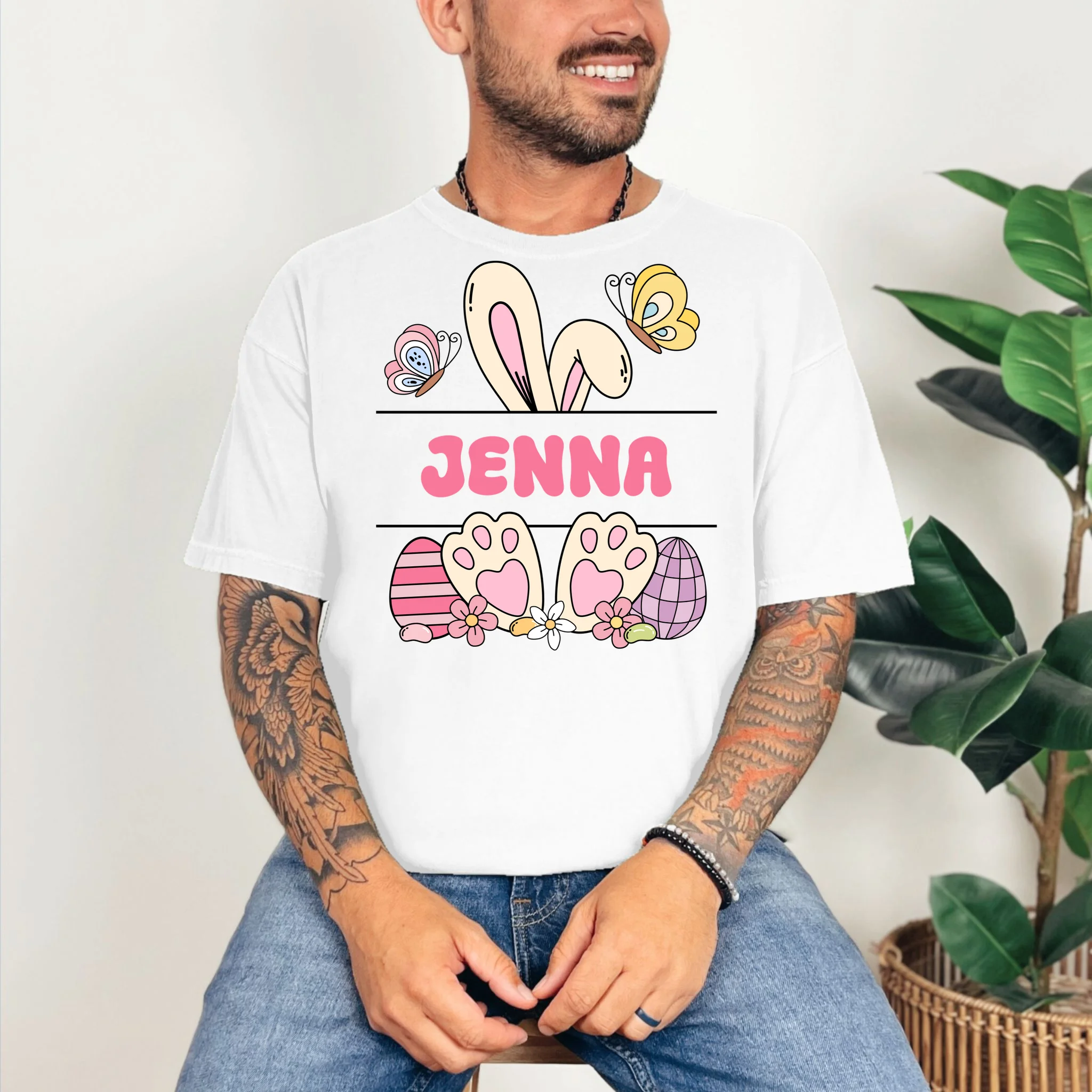Custom Name Easter Bunny T-Shirt - Front 2
