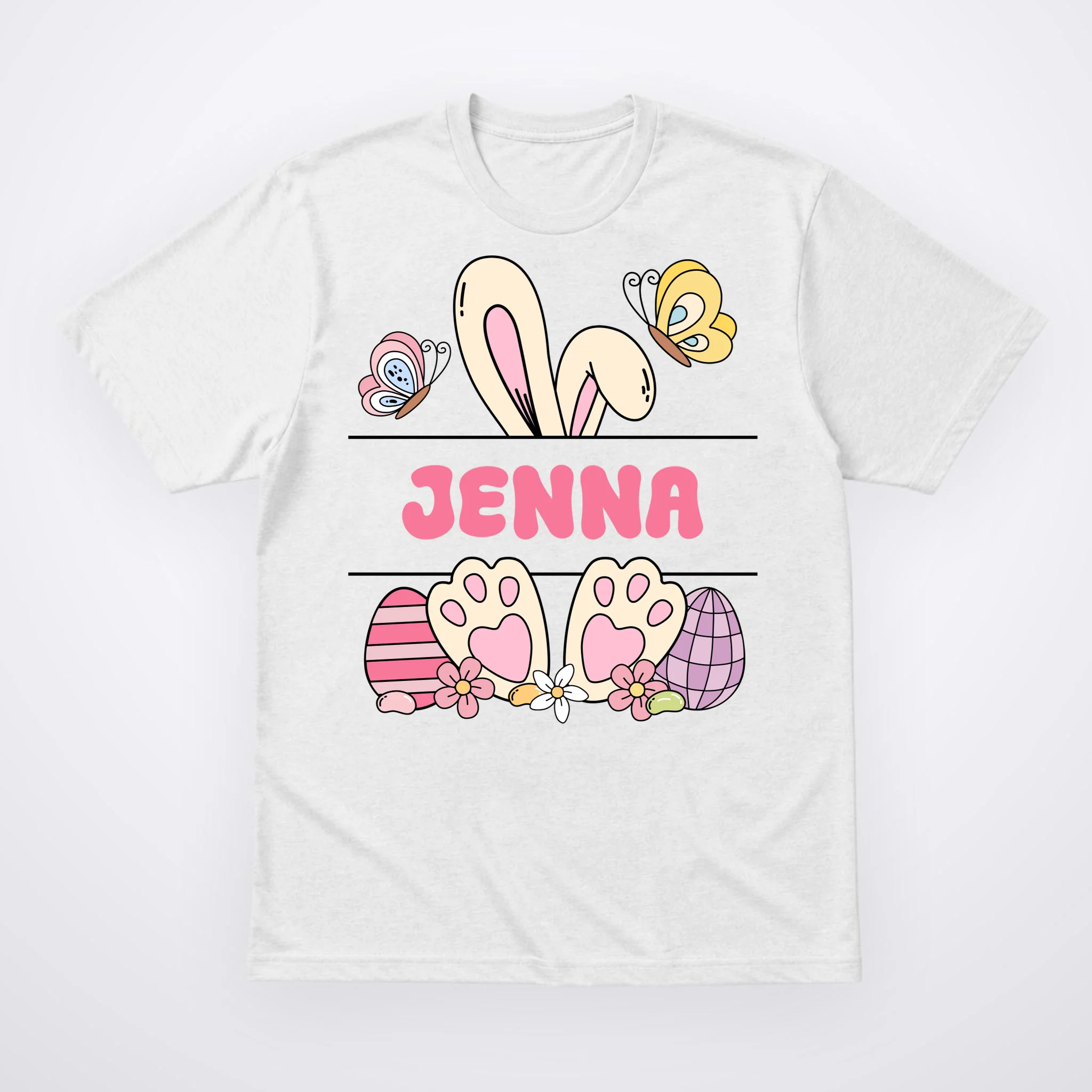 Custom Name Easter Bunny T-Shirt - Front